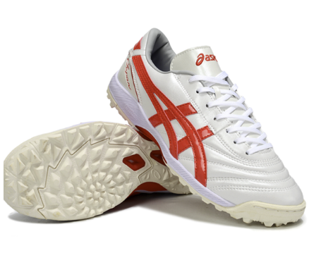 5. Asics TF – Blanco/Rojo