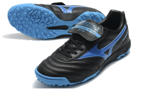55. Mizuno Morelia TF – Negro/Turquesa